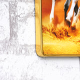 गैलरी व्यूवर में इमेज लोड करें, Webelkart Premium Big Seven Running Horses With Frame For Wall Vastu UV Print, Sunset Background Canvas Painting,Seven Horse Large Decorative Painting for Home Living Room,(8 MM 17.32&quot; Inches)