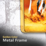 गैलरी व्यूवर में इमेज लोड करें, Webelkart Premium Big Seven Running Horses With Frame For Wall Vastu UV Print, Sunset Background Canvas Painting,Seven Horse Large Decorative Painting for Home Living Room,(8 MM 17.32&quot; Inches)