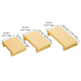 Load image into Gallery viewer, Webelkart Premium Set of 3 Wooden Brass Fitted Golden Rajwadi Chowki/Patla/Pooja Chowki for Home and Puja Decor-Diwali Decor Item Ganesh Pooja Chowki