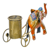 Load image into Gallery viewer, Webelkart Premium Metal Elephant Designer Pen Stand for Table And office Decorative Showpiece Gifts |Office Desk Storage,Desk Organizer | Pen Stand (11.5&quot; Inches)