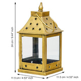 Load image into Gallery viewer, Webelkart Premium Iron Lantern and Tealight Candle Holder for Home Decor,Tea Light Holder with Free Candle | Lantern Decor Hanging,Tealight Candle Holders for Diwali Decoration (10" Inches)