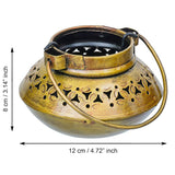 Load image into Gallery viewer, Webelkart Premium Metal Handicraft Designer Handi Shape Degchi T Light Candle Holder for Diwali Decor Rajashtani Candle Holder Diwali Gift Item (5&quot; Inches)