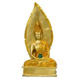 Load image into Gallery viewer, Webelkart Premium Gold Meditating Sitting Gautam Buddha with Leaf Background Idol Statue Showpiece for Home/Office Decor/Living Decorations | Home Decoration Item| Diwali Corporate Gifts (12&quot; Inches)