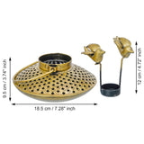 Load image into Gallery viewer, Webelkart Premium Metal Handicraft Degchi Handi Birds Tea Light Holder,Handi Candle Holders Stand Rajashtani Showpiece for Home Decor (7.5&quot; Inches)