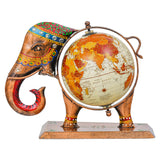 Load image into Gallery viewer, Webelkart Premium Office Decorative Globe With Metal Elephant Table Top Showpiece Globe For Home Decor,Gift Item Show Piece (10&quot; Inches)