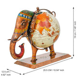 Load image into Gallery viewer, Webelkart Premium Office Decorative Globe With Metal Elephant Table Top Showpiece Globe For Home Decor,Gift Item Show Piece (10&quot; Inches)