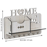 Load image into Gallery viewer, Webelkart Premium Wooden Home Designer with Side Wall Shelf Key Holder for Home/Office Decor,Key Hanger for Wall Decor,Home Decor Item (10" Inches)