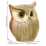 Load image into Gallery viewer, Webelkart Premium Gold Resin Classy Lucky Owl Figure Showpiece for Home/Office Decor,Decorative Items for Table Decor Owl Status (Gold-5.51" Inches)