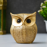Load image into Gallery viewer, Webelkart Premium Gold Resin Classy Lucky Owl Figure Showpiece for Home/Office Decor,Decorative Items for Table Decor Owl Status (Gold-5.51" Inches)