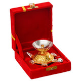 Load image into Gallery viewer, Webelkart Premium Tortoise Shape Brass Diya with Velvet Box for Pooja Decor | Diya for Diwali| Oil Lamp for Home( 4.5" Inches)