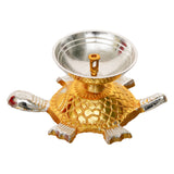 Load image into Gallery viewer, Webelkart Premium Tortoise Shape Brass Diya with Velvet Box for Pooja Decor | Diya for Diwali| Oil Lamp for Home( 4.5" Inches)