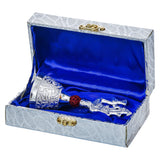 Load image into Gallery viewer, Webelkart Premium HandiCrafted Peacock Silver Plated Pooja Bell with Rudraksha with Box for Home/Office Decor/Brass Hand Puja Bell/Ghanti Pooja Bell (5.5&quot; Inches)