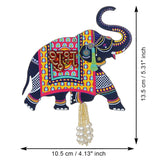गैलरी व्यूवर में इमेज लोड करें, Webelkart Premium Elephant Designer Set of 2 with Shubh Labh Wall Hanging for Diwali Decoration| Wall Decor |Temple Decor Wall Hanging |Pooja and Home Decor Hanging (5.5&quot; Inches)