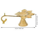 Load image into Gallery viewer, Webelkart Premium Brass Panch Diya Set for Diwali Decor |Oil Lamp for Aarti Diya|Aarti Deepak Oil Lamp for Home Decor ( Brass 6" Inhes )