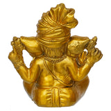 Load image into Gallery viewer, Webelkart Premium Golden Lord Ganesha Idol | Resin Ganpati Murti with Red Stone Work | Vastu &amp; Pooja Decorative Showpiece | Home &amp; Office Tabletop Decor Golden Ganesha Idol Statue (3.5" Inches)