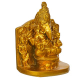 Load image into Gallery viewer, Webelkart Premium Golden Lord Ganesha Idol with Arch | Resin Ganpati Murti for Pooja &amp; Vastu | Spiritual Home &amp; Office Decor | Tabletop Showpiece (4" inches)