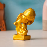 Load image into Gallery viewer, Webelkart Beautiful Gold Mother &amp; Child Abstract Showpiece | Decorative Sculpture for Home Decor | Symbol of Love &amp; Care |Tabletop Figurine for Living Room,Home Decor Item Resin (6" Inches)
