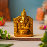 Load image into Gallery viewer, Webelkart Premium Golden Lord Ganesha Idol with Arch | Resin Ganpati Murti for Pooja &amp; Vastu | Spiritual Home &amp; Office Decor | Tabletop Showpiece (4" inches)