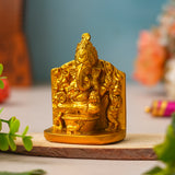 Load image into Gallery viewer, Webelkart Premium Golden Lord Ganesha Idol with Arch | Resin Ganpati Murti for Pooja &amp; Vastu | Spiritual Home &amp; Office Decor | Tabletop Showpiece (4" inches)