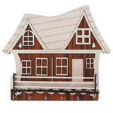 Load image into Gallery viewer, Webelkart Premium Wooden House Design Wall Mounted Key Holder with Shelf &amp; 6 Hooks, Cottage Style Key Hanger (10 Inches)