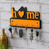 Load image into Gallery viewer, Webelkart Premium Home Wall Mounted Key Holder| Key Hanger Decorative “Home” Design Key Stand for Wall | Wooden Key Holder for Office Decor (11.61" Inches)