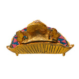Load image into Gallery viewer, Webelkart Premium Ganesh Idol on Leaf - Lord Ganesha with Diya Decorative,Ganesha Idol for Diwali Festive Decoration &amp; Spiritual Gift Item for Home Decor (4.5" Inches)