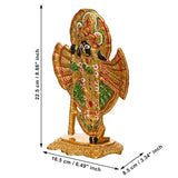 गैलरी व्यूवर में इमेज लोड करें, Webelkart Premium Shri Shrinathji Idol Golden Finish Decorative Murti for Home Temple | Pushtimarg Krishna Statue for Pooja Room &amp; Festive Decor | Premium Religious Gift Item for Poja (9" Inches)