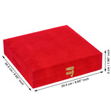 Load image into Gallery viewer, Webelkart Premium Gold Plated Bowl Set with Tray &amp; Spoons in Red Velvet Gift Box | Designer Dry Fruit Serving Set | Wedding &amp; Festive Return Gift | Decorative Diwali Gift Set (Set of 4 Bowls)