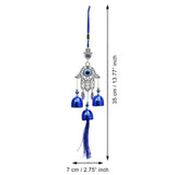 Load image into Gallery viewer, Webelkart Premium Evil Eye Wind Chimes for Home Decoration/fengshui Wind Chimes for Home Balcony Bedroom Decor/Wind Chime for Wall Hanging Decoration Windchimes for Cardashboard (14" Inches)