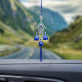 Load image into Gallery viewer, Webelkart Premium Evil Eye Wind Chimes for Home Decoration/fengshui Wind Chimes for Home Balcony Bedroom Decor/Wind Chime for Wall Hanging Decoration Windchimes for Cardashboard (14" Inches)