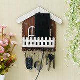 Load image into Gallery viewer, Webelkart Antique Hut Shape Wooden House Keys Hanger with Mobile Stand Key Holder for Home/Office Decor, Key Holder for Wall Decor/Key Chain for Home Decorative Item