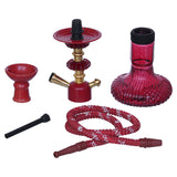 Load image into Gallery viewer, JaipurCrafts Premium Red Gold Russian Style Hookah Set (12.20&quot; Inches) Hookha For Home Decor Smoking Hookah