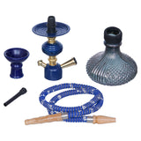 गैलरी व्यूवर में इमेज लोड करें, JaipurCrafts Premium Black Blue Russian Hookah Set (12.20&quot; Inches) Hookha For Home Decor Hookha