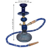 Load image into Gallery viewer, JaipurCrafts Premium Black Blue Russian Hookah Set (12.20&quot; Inches) Hookha For Home Decor Hookha