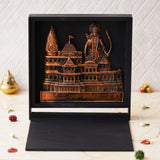 गैलरी व्यूवर में इमेज लोड करें, Webelkart Premium Ram Mandir Ayodhy Temple with Box Beautiful Mandir Pooja Room Home Decor Office/Home Temple Resin (Size-11) Copper