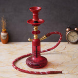गैलरी व्यूवर में इमेज लोड करें, JaipurCrafts Premium Red Gold Russian Style Hookah Set (12.20&quot; Inches) Hookha For Home Decor Smoking Hookah