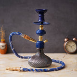 Load image into Gallery viewer, JaipurCrafts Premium Black Blue Russian Hookah Set (12.20&quot; Inches) Hookha For Home Decor Hookha