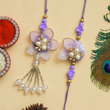 Load image into Gallery viewer, Webelkart Pair Of Rakhi For Brother and Bhabhi,Lumba Rakhi For Bhabhi,Raksha Bandhan Gift,Couple Bracelet Set For Bhaiya Bhabhi,Rakshabandhan Gift. Beautiful Pair Of Festival