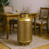 Load image into Gallery viewer, Webelkart Premium Iron Decorative Vase, Gold Embossed Design Flower Pot for Living Room and Office,Home Decor (15&quot; Inches)