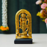 Load image into Gallery viewer, Webelkart Premium Gold Metal Ram Lalla Statue with Wooden Stand for Home/Office Decor| Ram Lalla Idol Ayodhya Shree Ram Murti Showpiece,Home Decoration Item 7.5&quot; Inches