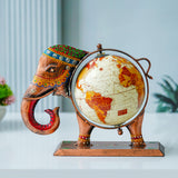 Load image into Gallery viewer, Webelkart Premium Office Decorative Globe With Metal Elephant Table Top Showpiece Globe For Home Decor,Gift Item Show Piece (10&quot; Inches)