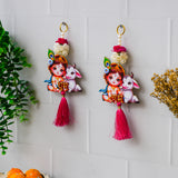 गैलरी व्यूवर में इमेज लोड करें, Webelkart Premium Set of 2 with Shubh Labh Wall Hanging for Diwali Decoration| Wall Decor |Temple Decor Wall Hanging |Pooja and Home Decor Hanging (3)