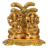 Load image into Gallery viewer, Webelkart Metal Gold Laxmi Ganesha Idol Statue for Diwali Pujan, laxmi Ganesh Murti for Pooja Decor,Showpiece for Temple Decor (5.11&quot; Inches) Pooja Artical
