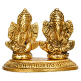 Load image into Gallery viewer, Webelkart Antique Gold Plated Laxmi Ganesha Idol Statue for Diwali Decor, laxmi Ganesh Murti for Pooja Decor, Office Décor, Gifting Decorative Showpiece
