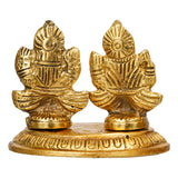 Load image into Gallery viewer, Webelkart Antique Gold Plated Laxmi Ganesha Idol Statue for Diwali Decor, laxmi Ganesh Murti for Pooja Decor, Office Décor, Gifting Decorative Showpiece