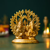 Load image into Gallery viewer, Webelkart Small Laxmi Ganesha Idol with Tree Statue for Diwali Pujan,laxmi Ganesh Murti for Pooja Decor,Showpiece for Temple Decor (4.13&quot; Inches)