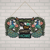Load image into Gallery viewer, Welcome to Our Sweet Home Wall Hanging For Home Decor,Welcome Wall Hanging for Home Entrance,Door Hanging | Housewarming Gift | Living Room &amp; Main Door Decor Wall Art (12" Inches)
