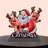 Load image into Gallery viewer, Webelkart Premium Santa MDF Merry Christmas Decorations for Table| Showpiece for Christmas Decoration,Tabletop Stand, Christmas Gift,Christmas Ornaments Gifts,Xmas Decor