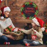 Load image into Gallery viewer, Webelkart Printed Merry Christmas Hanging,Wall, Door Hanging for Christmas Decorations,Hanging for Home - Christmas Gift Items Christmas Wall Hanging (10&quot; Inches)