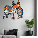 गैलरी व्यूवर में इमेज लोड करें, Webelkart Antique HD UV Printed Bike Shape Wooden Key